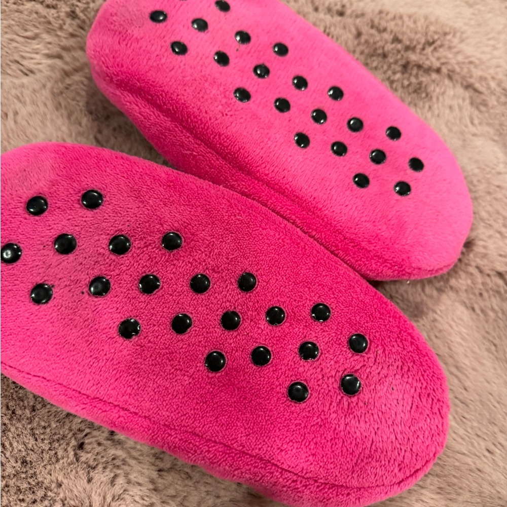 Pink Fuzzy Slippers - Picture 2 of 3